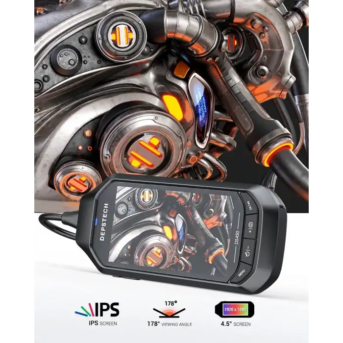 DEPSTECH Çift Lensli 4.5 IPS Ekran Endoskop Kamera 1080P HD - 5m