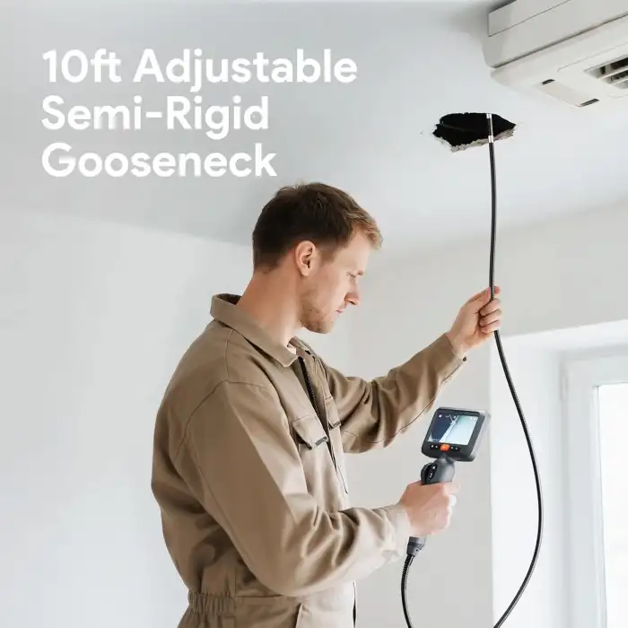 DEPSTECH Çift Lensli, Eklemli Endüstriyel Endoskop, 5 Inc Ekran - 3m Kablo