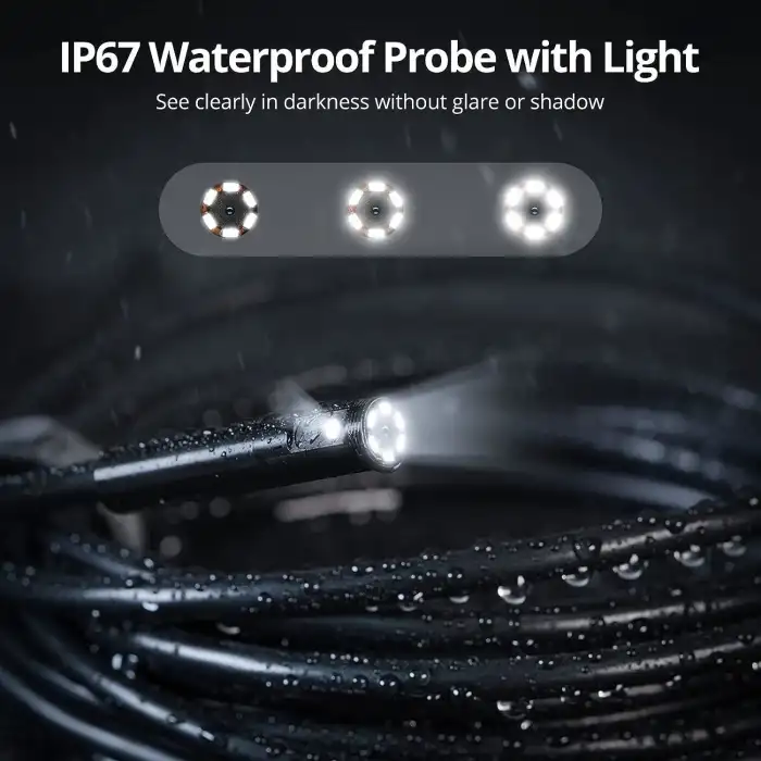 DEPSTECH Çift Lensli Endoskop Kamera, Işıklı, 1080P HD - 5m