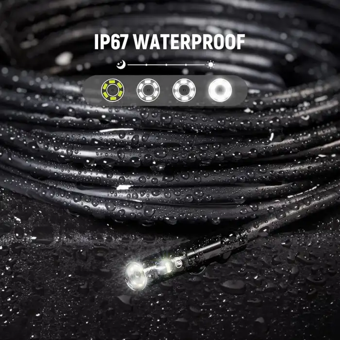 DEPSTECH Üç Lensli Boroskop 5 Inc IPS Ekran 1080P HD - 5m Kablo