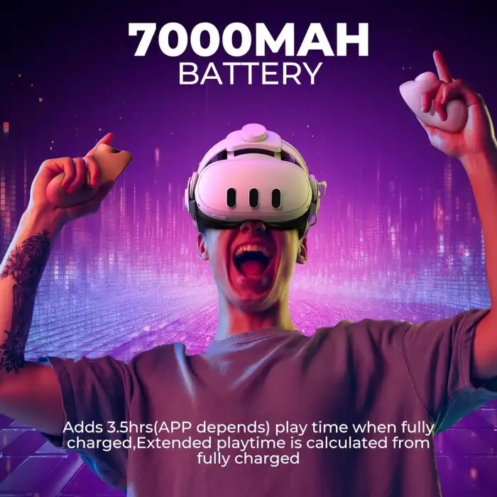 DESTEK QH4 Batarya Kafa Bandı, 30W Hızlı Şarj - Quest 3/3S İçin (Sadece Aksesuar)