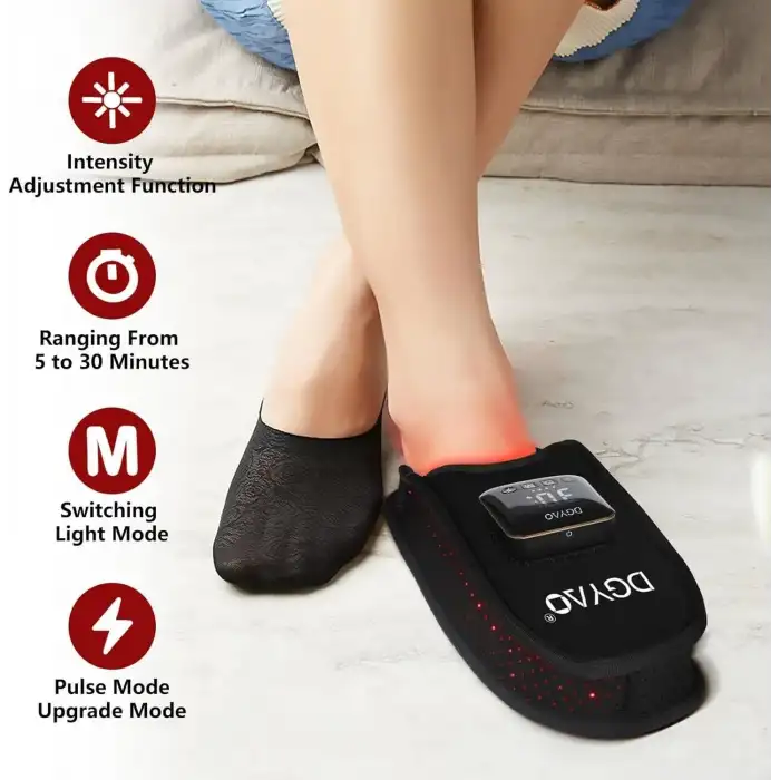 DGYAO Kablosuz Ayak Terliği Kırmızı Işık Terapisi - Ayak Agrısı Giderici