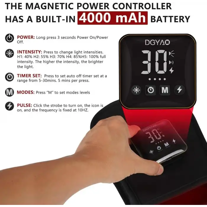 DGYAO Kablosuz Kırmızı Işık Terapili El Eldiveni - El Bileği Agrısı Giderici