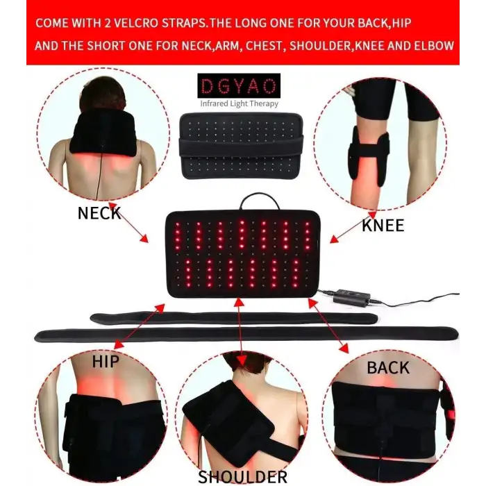 DGYAO Kırmızı ve Kızılötesi Işık Terapi Kemeri - Sırt Omuz Eklem Kas Agrısı