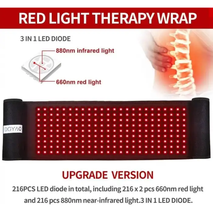 DGYAO Sırt Agrısını Gidermek için Kırmızı ve Kızılötesi Işık Terapi Kemeri