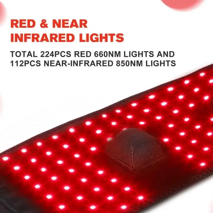 DGYAO Vücut için Kablosuz Kırmızı Işık Terapi Kemeri, 10000mAh Pil