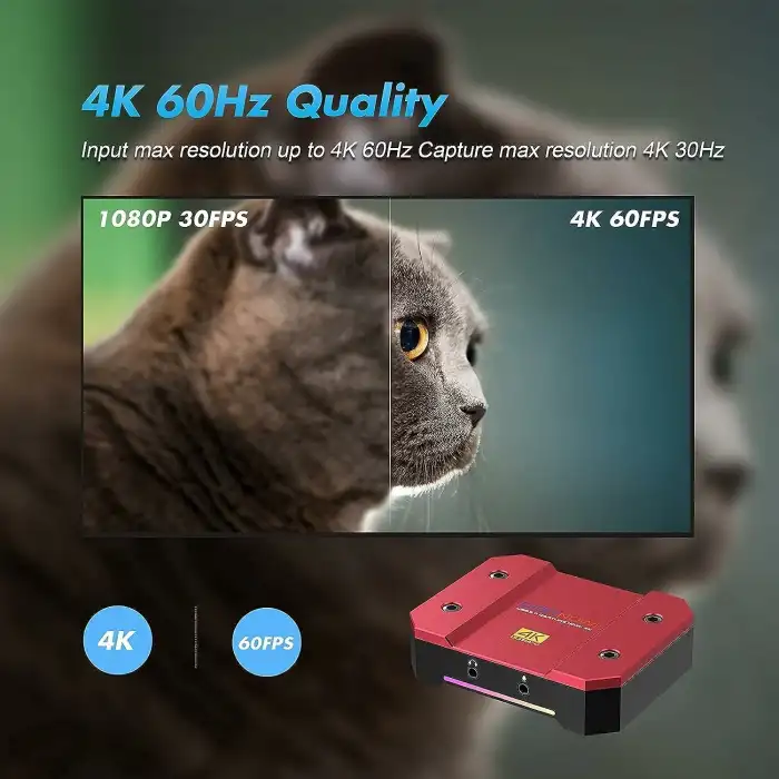 DIGITNOW USB Video Yakalama Kartı 4K/60Hz HDR10 Sıfır Gecikmeli - Kırmızı