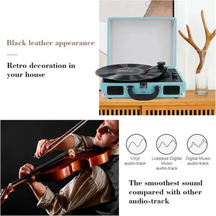 DIGITNOW Vinil Plak Çalar Kablosuz Pikap