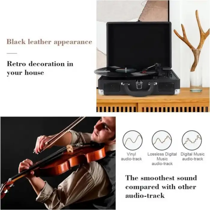 DIGITNOW Vinil Plak Çalar Kablosuz Pikap