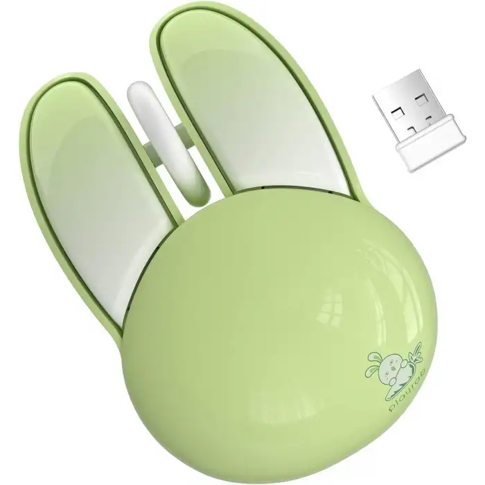 Dilter Kablosuz Sessiz Mouse 2.4G Taşınabilir USB Alıcı - Yeşil