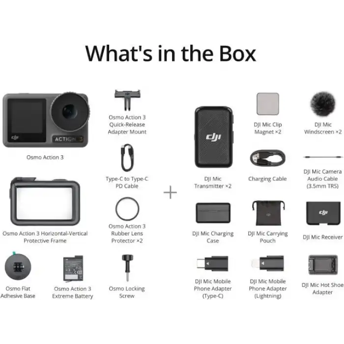 DJI Osmo Action 3 Standart Combo Su Geçirmez Aksiyon Kamerası