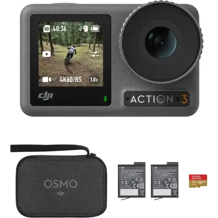 DJI Osmo Action 3 Standart Combo Su Geçirmez Aksiyon Kamerası
