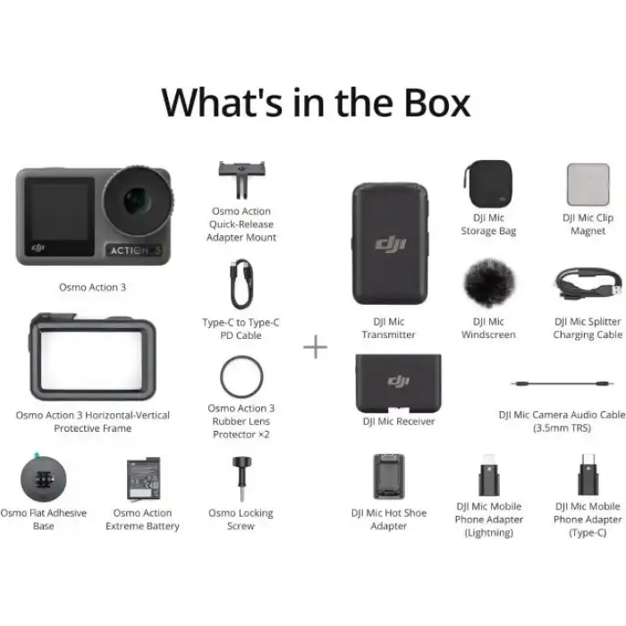 DJI Osmo Action 3 Standart Combo Su Geçirmez Aksiyon Kamerası