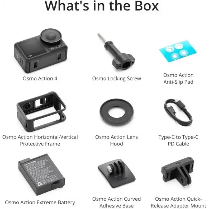 DJI Osmo Action 4 Standart Kombo - 4K/120 fps Su Geçirmez Aksiyon Kamerası