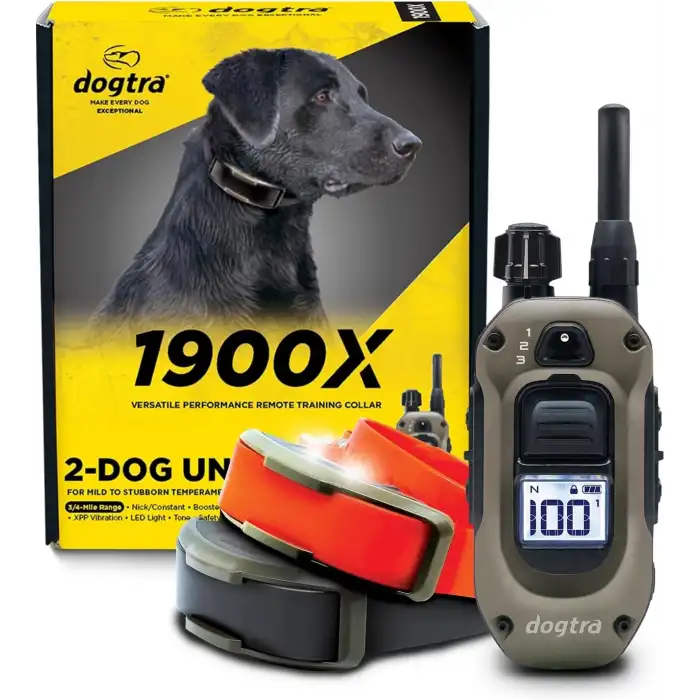 Dogtra 1900X 2 Köpek için Uzaktan Kumandalı E-Collar - 3/4 Mil, 16+ Kg Köpekler