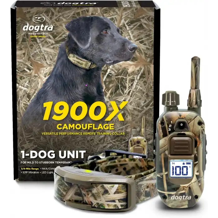 Dogtra 1900X Kamuflaj E-Collar Eğitimi Tasması - 3/4 Mil, 16+ Kg Köpekler