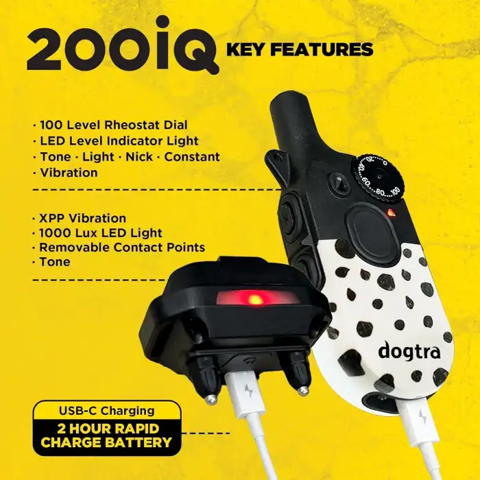 Dogtra 200iQ Uzaktan Eğitim E-Tasması 4,5+ Kg Köpekler - Modern Dots