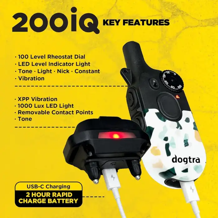 Dogtra 200iQ Uzaktan Eğitim E-Tasması 4,5+ Kg Köpekler - Organik Taş