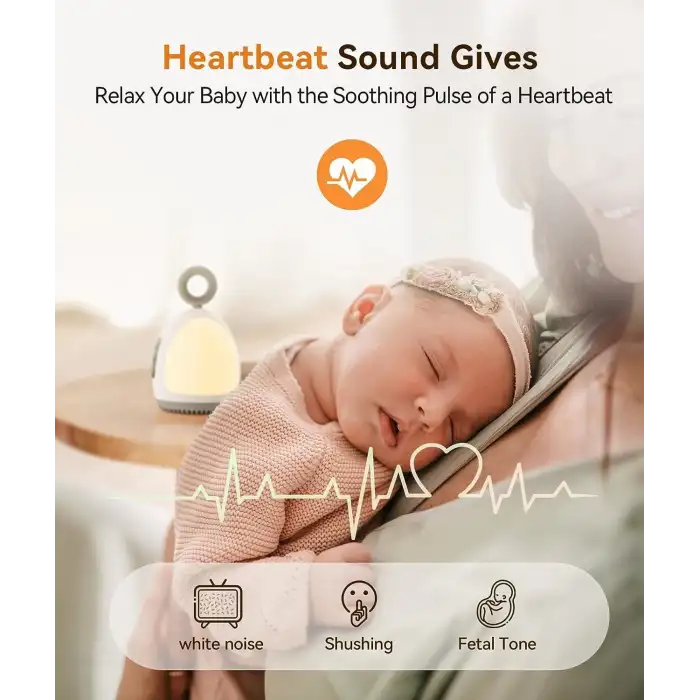 Dreamegg Beyaz Gürültü Makinesi - 8 Rahatlatıcı Ses - Gri