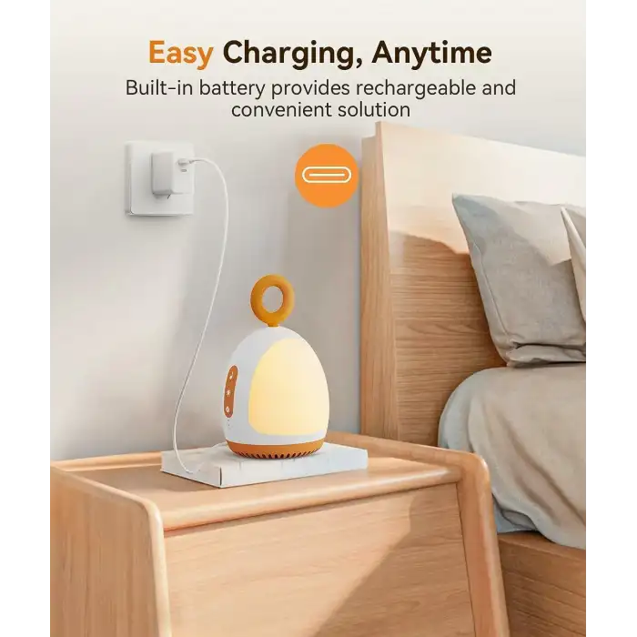 Dreamegg Beyaz Gürültü Makinesi - 8 Rahatlatıcı Ses - Turuncu