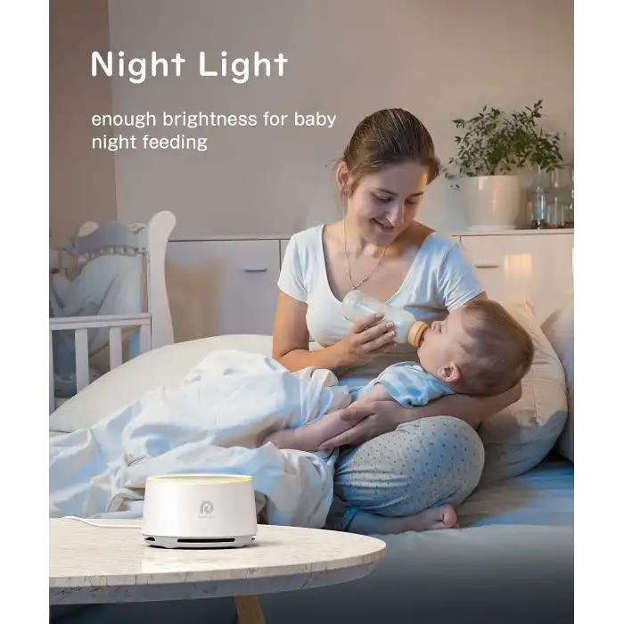 Dreamegg D1 Ses Makinesi - Bebekler için Gece Işıklı - Beyaz