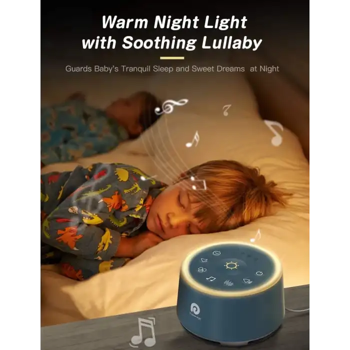 Dreamegg D1 Ses Makinesi - Bebekler için Gece Işıklı - Lacivert