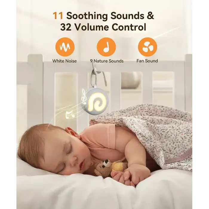 Dreamegg D11 Gece Işığıyla Uyuyan Bebekler için Beyaz Gürültü Makinesi