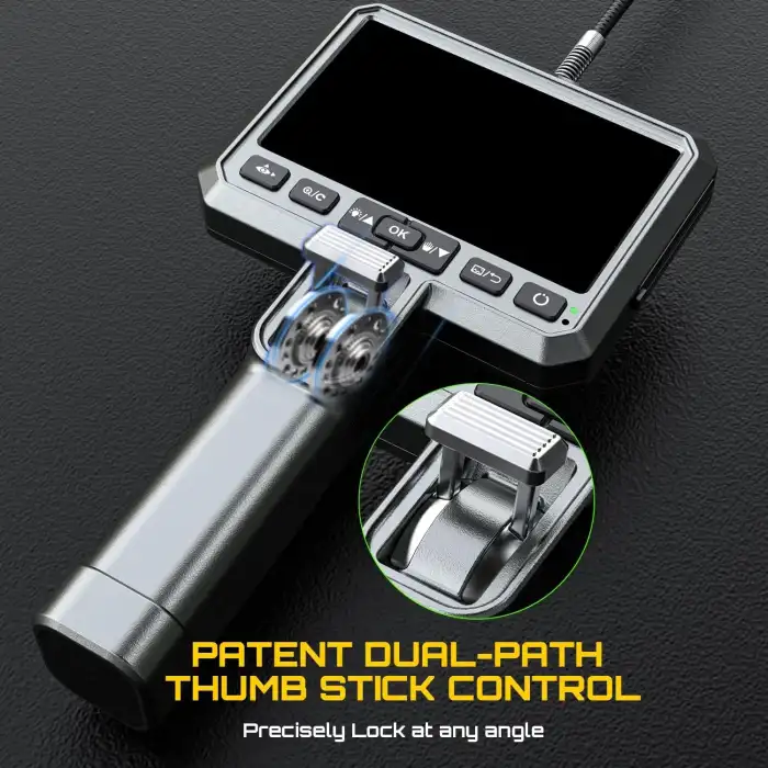 DXZtoz Çift Lensli Eklemli İki Yönlü Boroskop, 6.5 mm İnce Prob - 5m Kablo