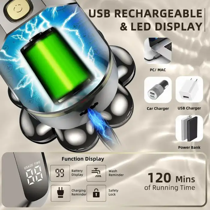 E-Hunter Geliştirilmiş 7D Elektrikli Tıraş Makinesi - Erkekler İçin