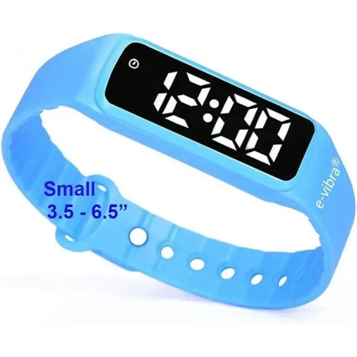 E-Vibra 8 Alarm Titreşimli Hatırlatma Saati, Çocuklar İçin Suya Dayanıklı - Mavi