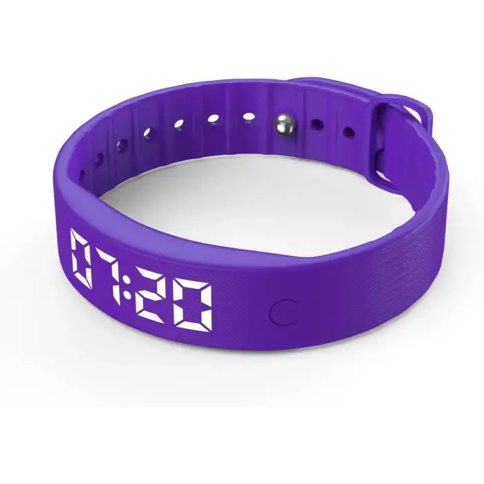 E-Vibra Fitness Takip Bluetooth ve Uygulama Yok Telefon Gerektirmez - Mor