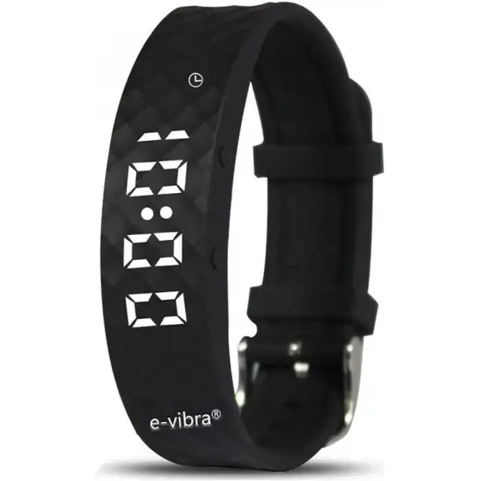 E-Vibra Tuvalet Eğitimi Saati - Şarj Edilebilir Sessiz Titreşimli Saat - Siyah
