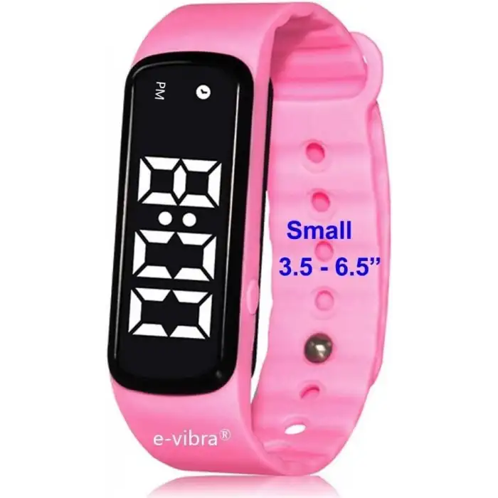 E-Vibra Tuvalet Eğitimi Saati - Sessiz Titreşimli Alarm - (Pembe - Büyük)