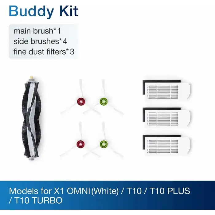 ECOVACS Aksesuar Paketi (Yedek Fırçalar ve Filtreler) - T10 Omni/X1 Omni