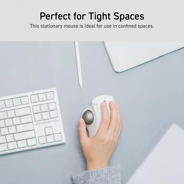 ELECOM Ergonomik Konfor Tasarım Trackball IST Bluetooth 5.3, Başparmak Kontrolü