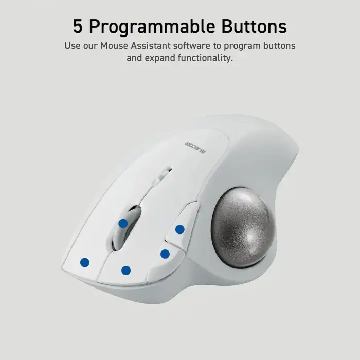 ELECOM Ergonomik Konfor Tasarım Trackball IST Kablosuz 2.4GHz Bağlantı