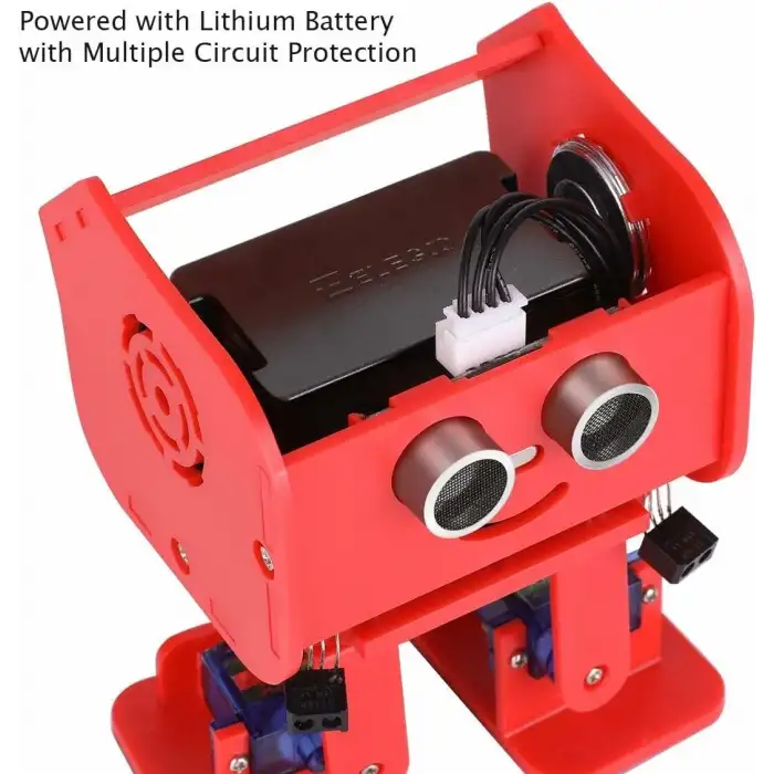 ELEGOO Penguin Bot İki Ayaklı Robot Kiti Uyumlu - Kırmızı