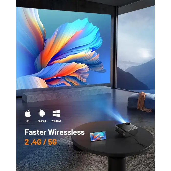 Elephas Mini Projektör Üçayak ve Taşıma Çantası, Full HD 1080P Destekli