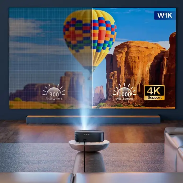 Elephas Wifi ve Bluetooth özellikli 4K Projektör - Açık Hava Film Projektörü