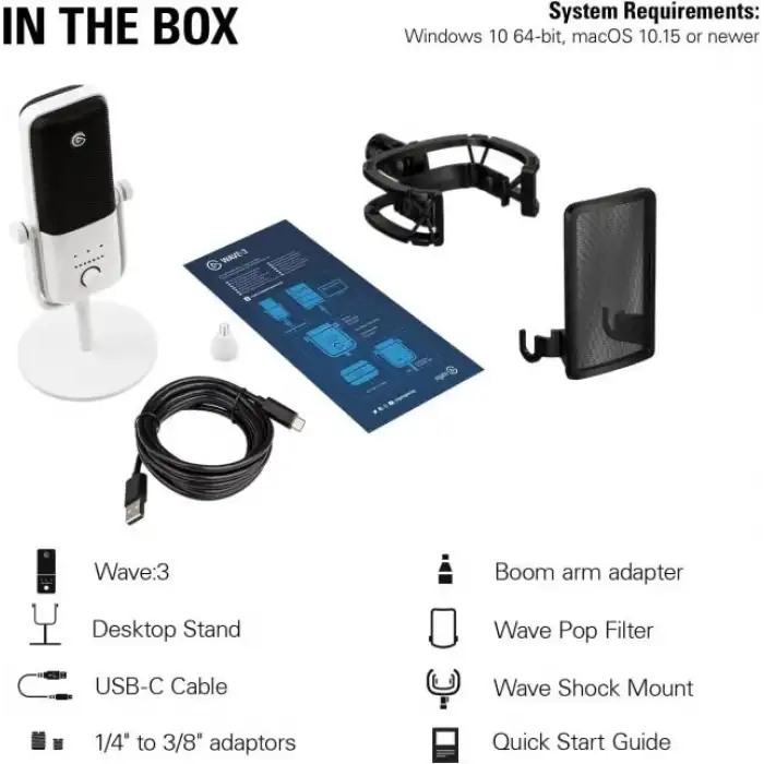 Elgato Wave:3 Premium Studio Quality USB Condenser Mikrafon