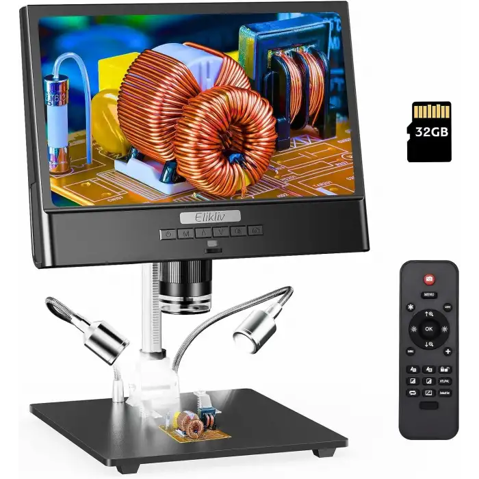 Elikliv EDM12 10 Inc LCD Dijital Mikroskop, 50X-1300X