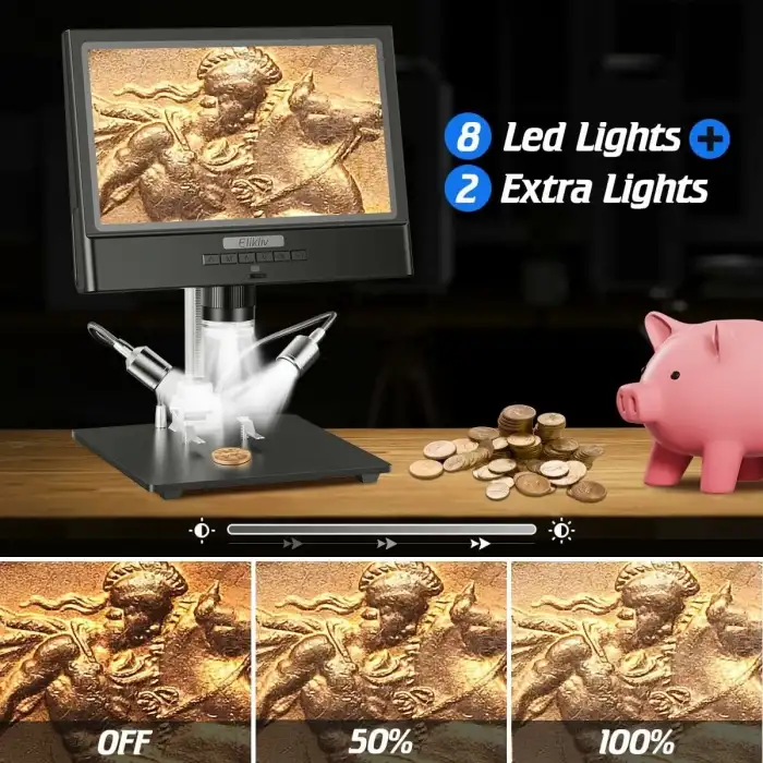 Elikliv EDM12 10 Inc LCD Dijital Mikroskop, 50X-1300X