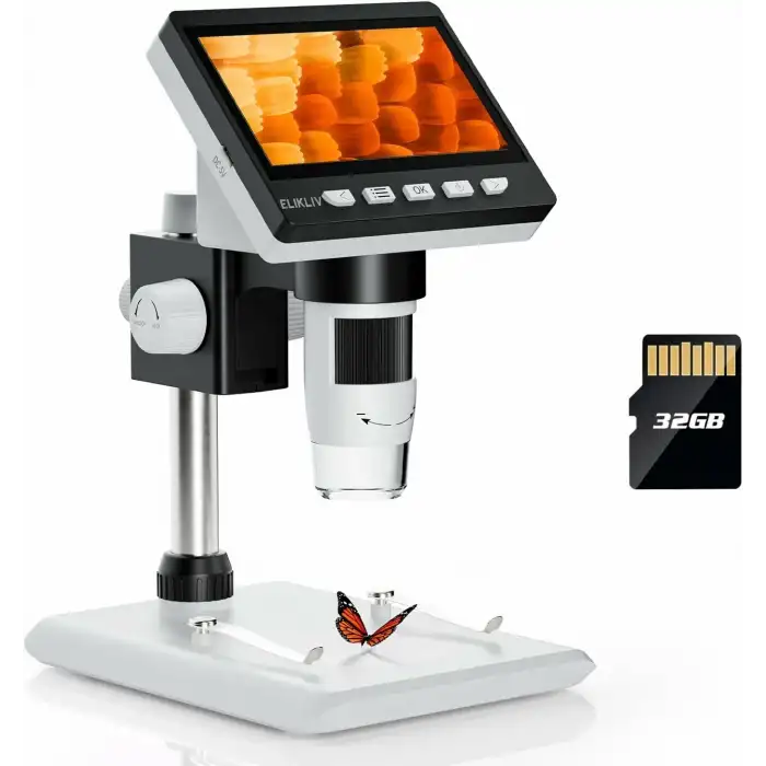 Elikliv EDM43 4.3 Inc LCD Dijital Mikroskop 1000x - Beyaz