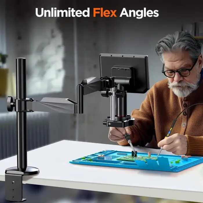 Elikliv EM4K-AF Flex Arm Lehimleme Mikroskobu 4K HDMI