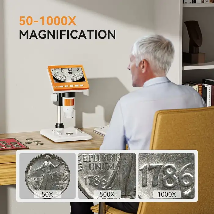 Elikliv Veno 4.3 Inc, LCD Dijital Mikroskop - Turuncu