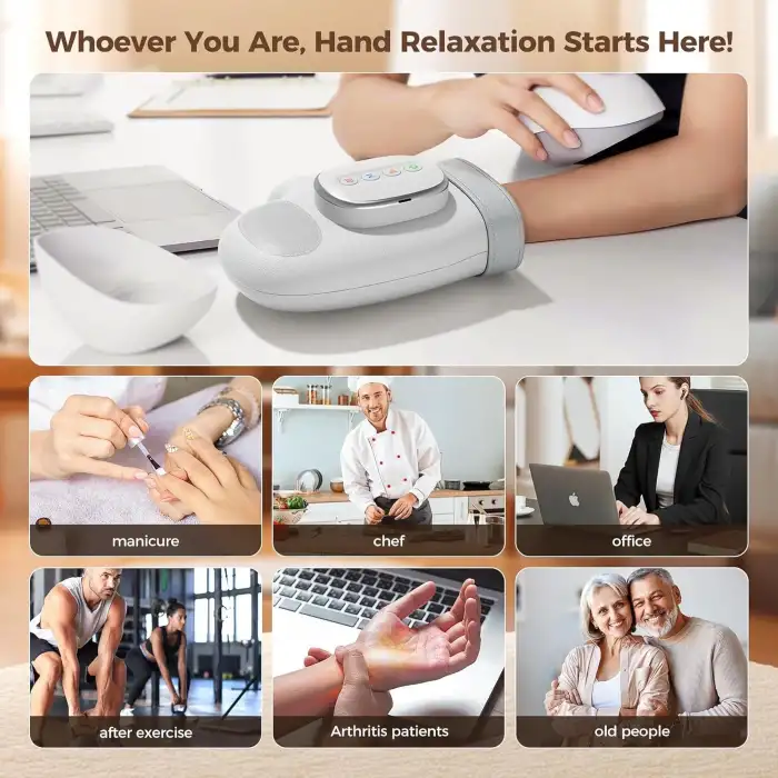 Estefanlo Isı Kompresyon Terapili El Masaj Aleti - Beyaz