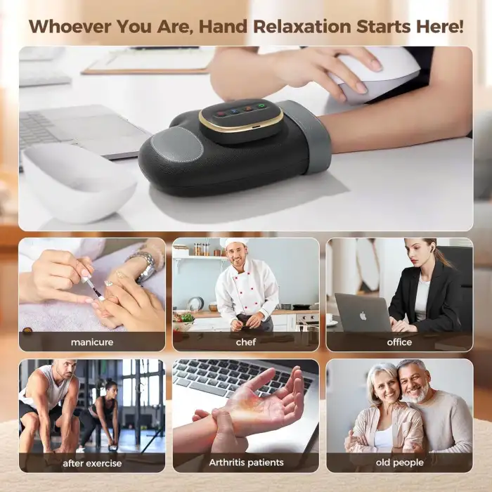 Estefanlo Isı Kompresyon Terapili El Masaj Aleti - Siyah