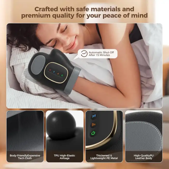 Estefanlo Isı Kompresyon Terapili El Masaj Aleti - Siyah