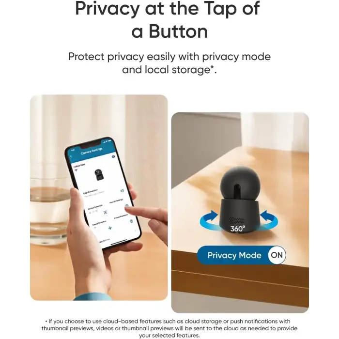 eufy İç Mekan Kamerası E30, Son Nesil, 4K UHD Güvenlik Kamerası - Siyah