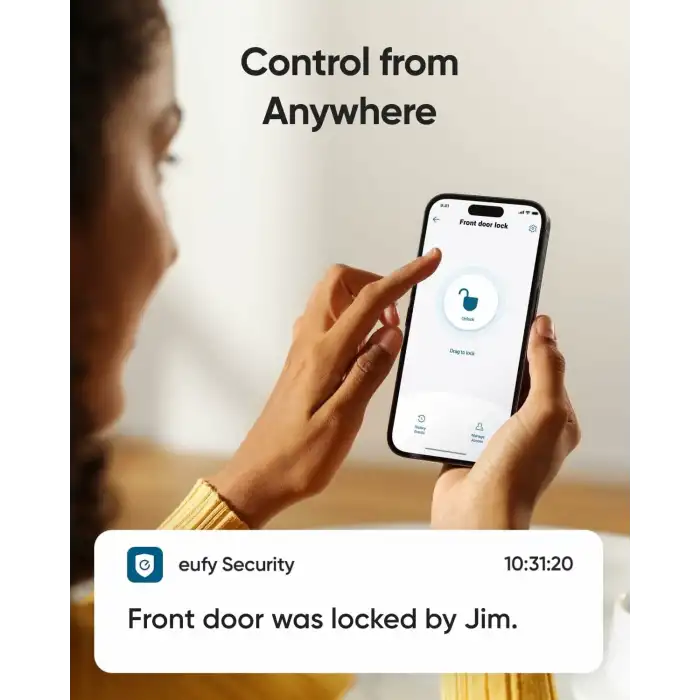 eufy Security C220 Akıllı Kilit, Parmak İzi Anahtarsız Giriş Kapı Kilidi